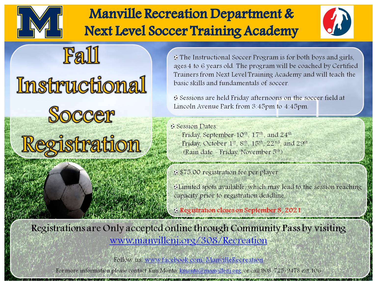 2021 Fall Instructional Soccer