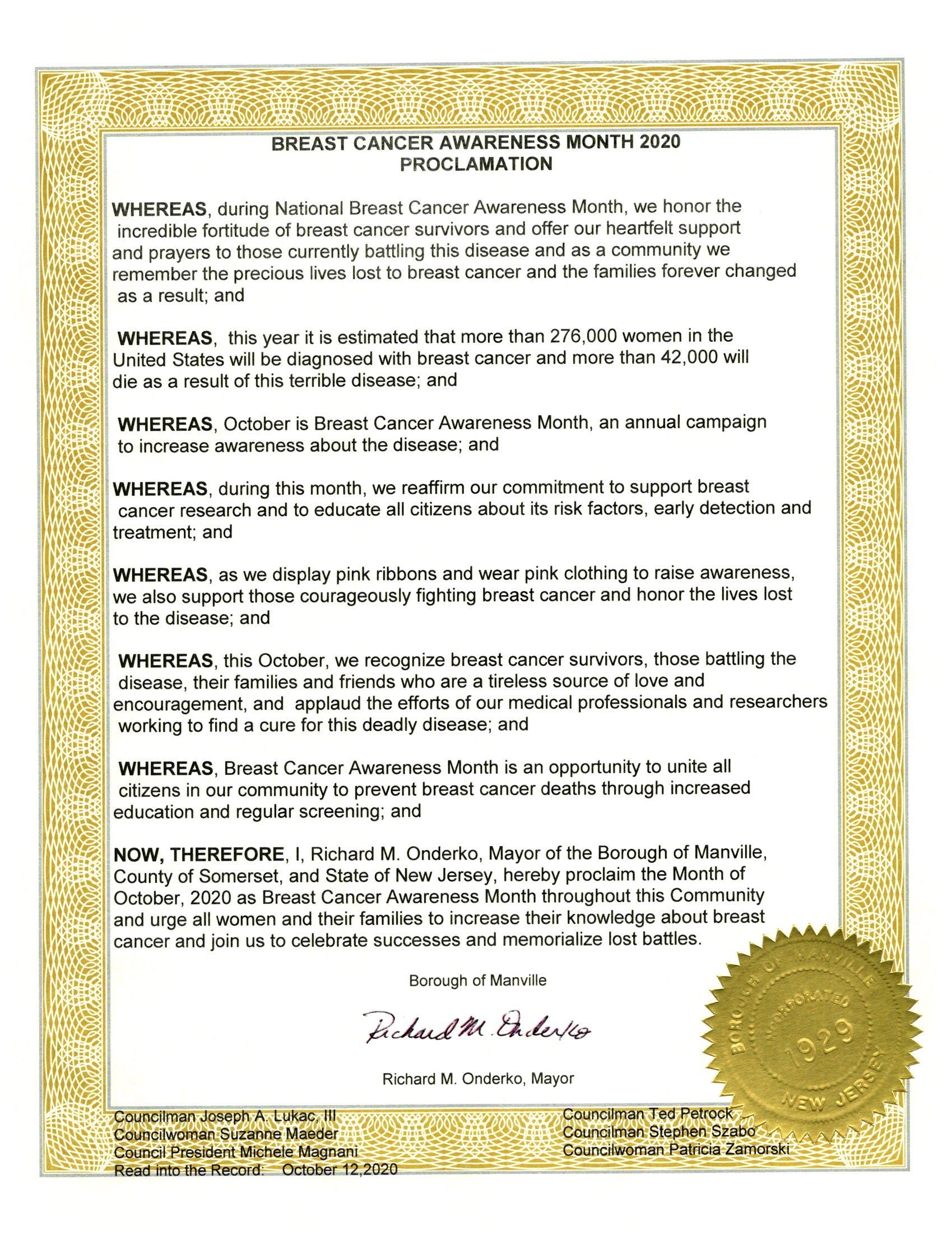 Breast Cancer Awareness Month