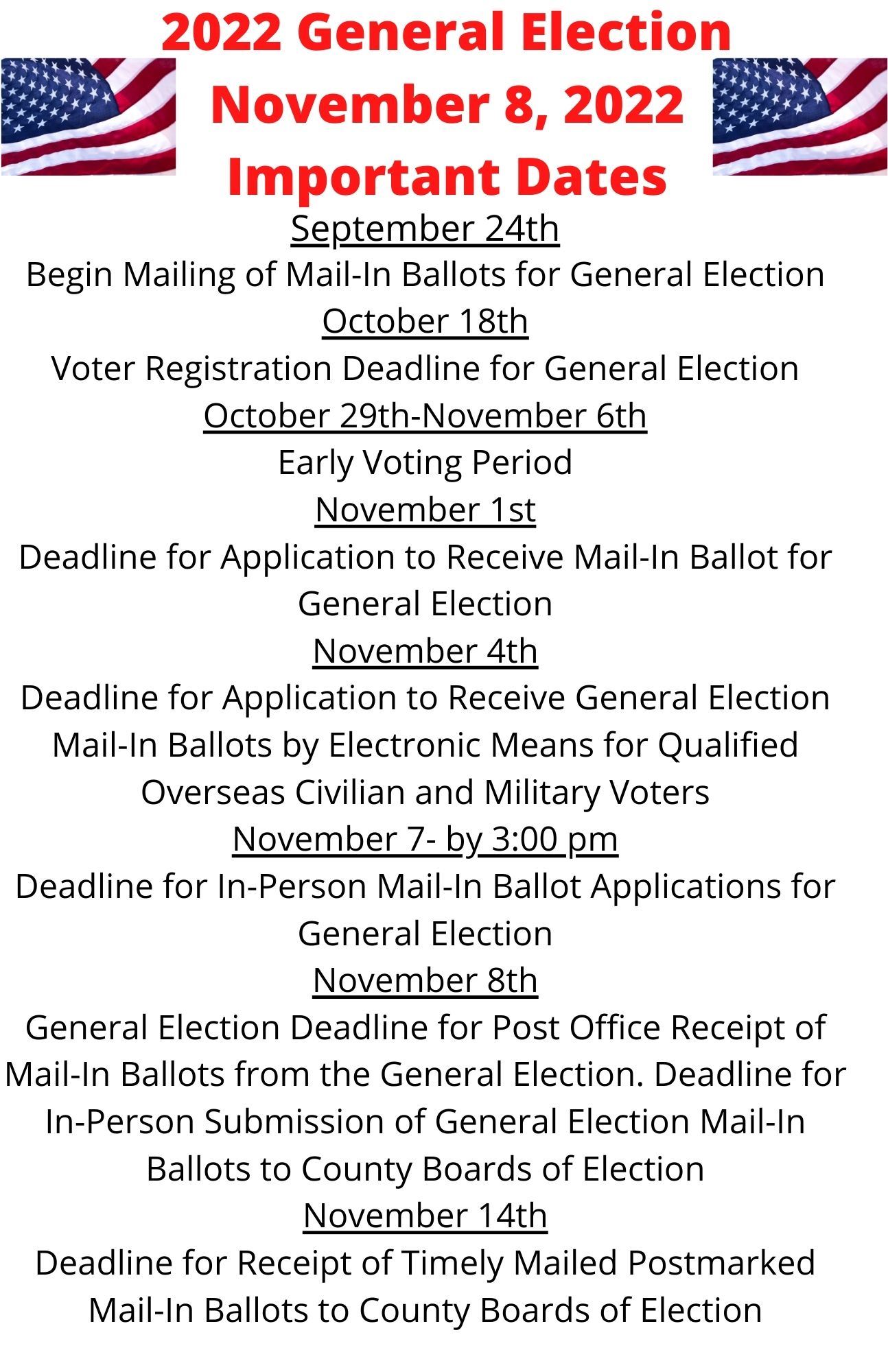 October 12th is the deadline to register to vote in November General Election (3)